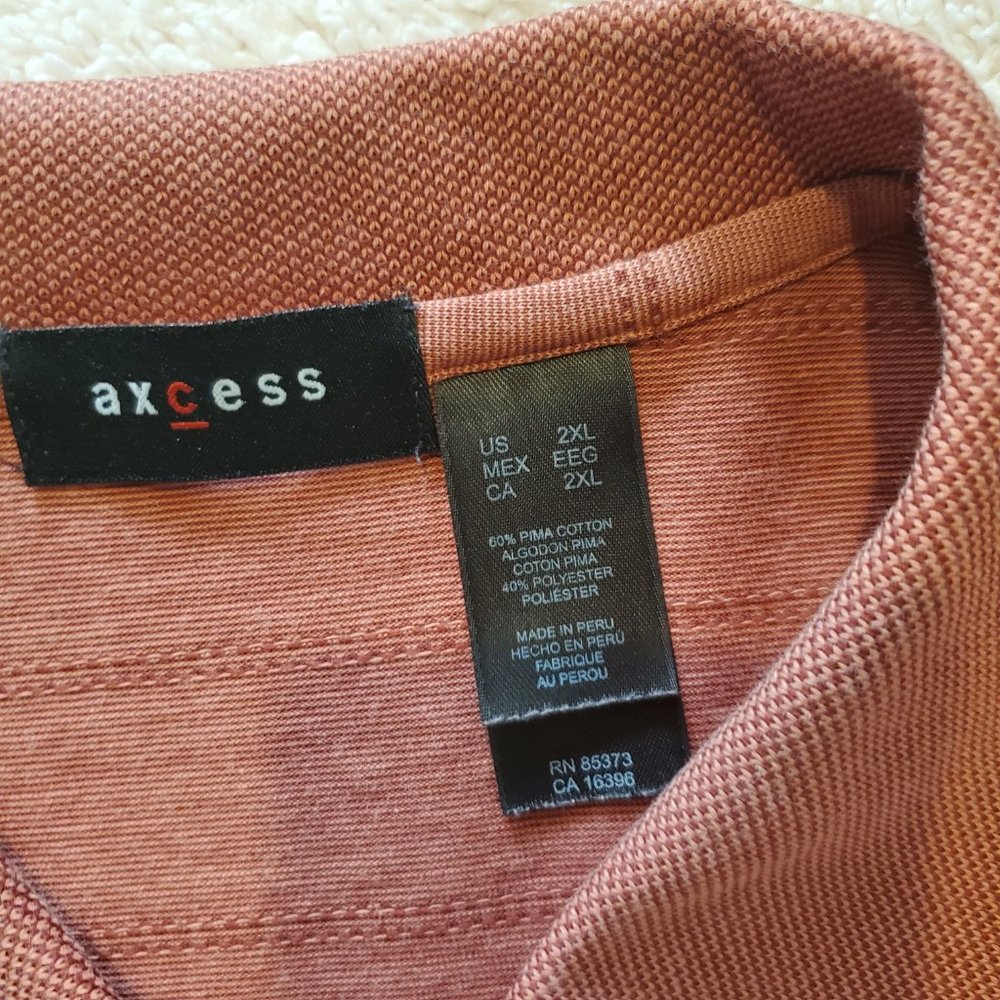 Axcess Men's Short Sleeve Polo Style Shirt, Size 2XL - Picture 4 of 7